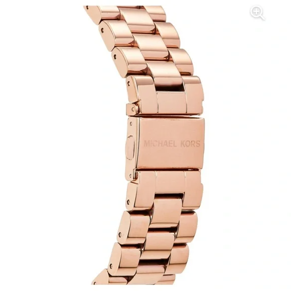 Michael Kors Women’s Runway Baguette Crystals Rose Gold Watch 40mm MK6533 - Picture 9 of 11